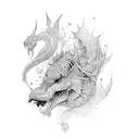 word azad tattoo design idea