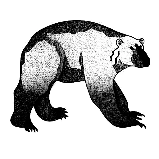 polar bear and crocodile  tattoo design idea