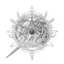 sephiroth cabala tree symbol with planets instead of circles including  tattoo design idea