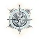 anubis, clock sand and compass tattoo design idea