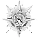anubis, clock sand and compass tattoo design idea
