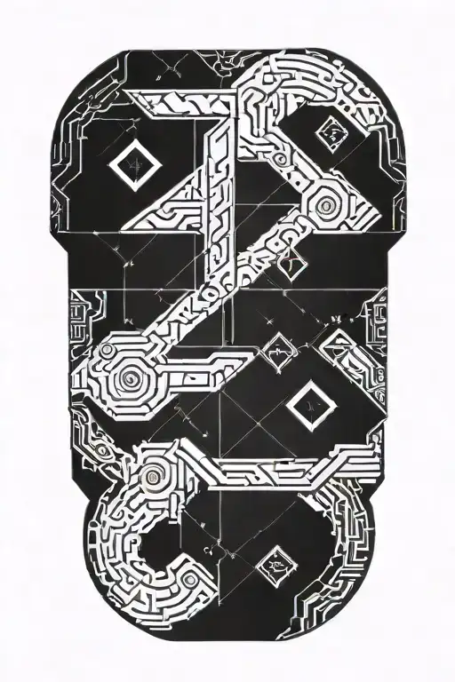 nordic runes tattoo design idea