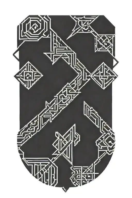 nordic runes tattoo design idea