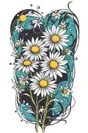 daisy tattoo design idea