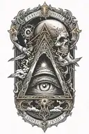 illuminati hidden within tattoo design idea