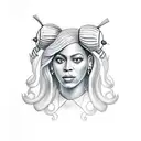 Beyonce Renaissance bee outfit small tattoo design idea