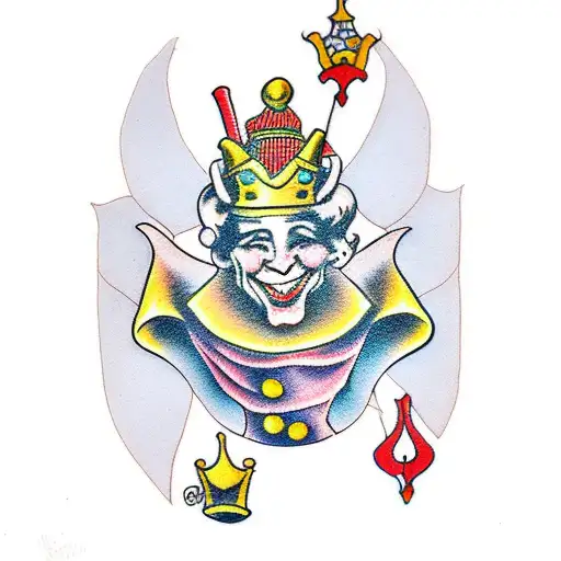 court jester tattoo design idea