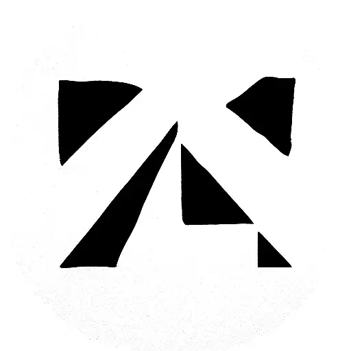 triangle and family tattoo design idea