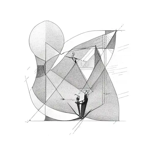 triangle and family tattoo design idea