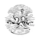 waves ocean tropical sun thailand travel palm scuba tattoo design idea