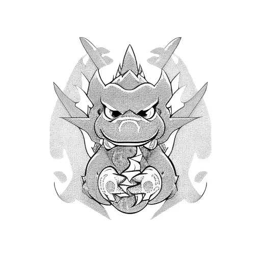 bowser, dragon tattoo design idea