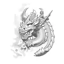 bowser, dragon tattoo design idea