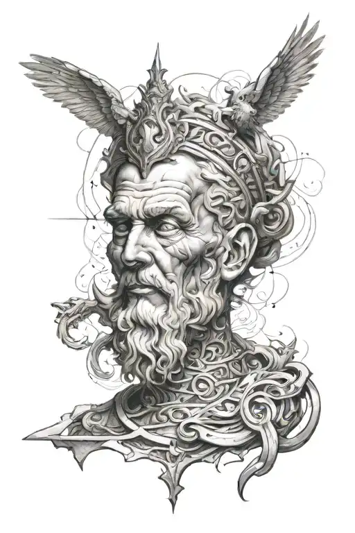 god and asshole  tattoo design idea