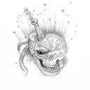 tequila and rainbow tattoo design idea