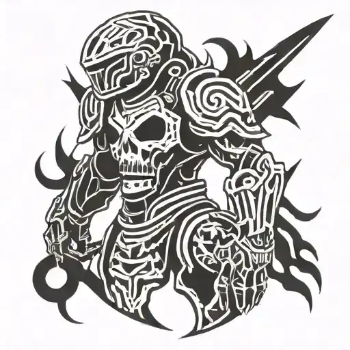 doom slayer tattoo design idea