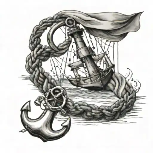 balloon attached to anchor tattoo tattoo design idea