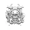 one piece crew tattoo design idea