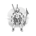 A firefighter with a Viking warrior design tattoo design idea