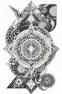 guild wars ascension symbols incorporated into the design tattoo design idea