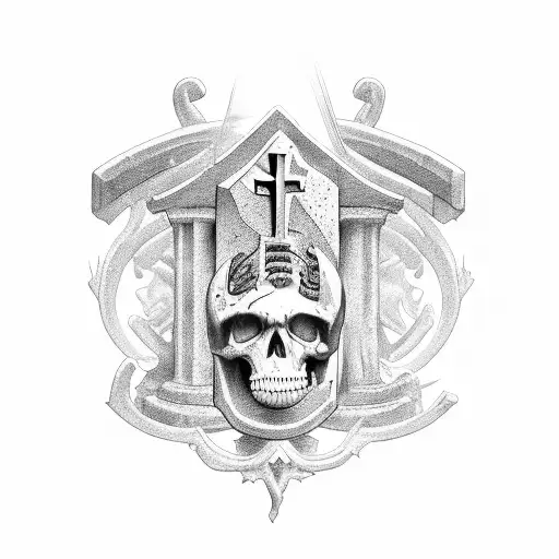 gravestone name MUS year 1996 tattoo design idea