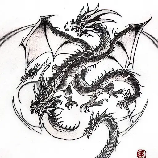 Dragon skyrim tattoo design idea