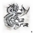 Dragon, skyrim tattoo design idea