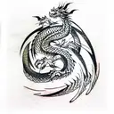 Dragon, skyrim tattoo design idea