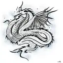 Dragon, skyrim tattoo design idea