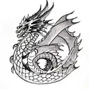 Dragon, skyrim tattoo design idea