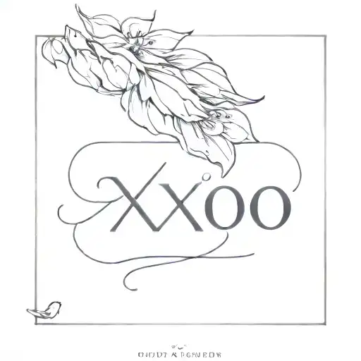 xoxo tattoo design idea