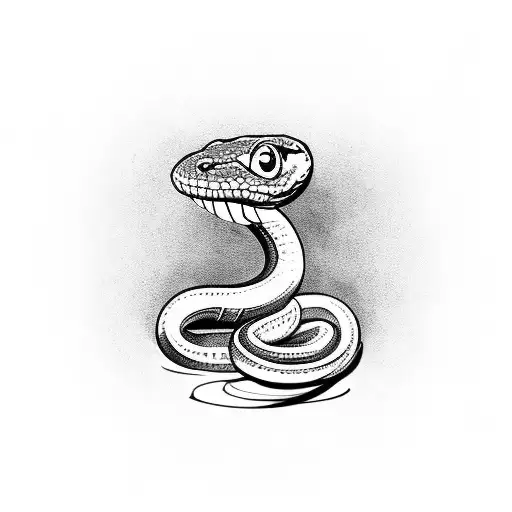 Snake eats bloody heart tattoo design idea