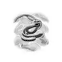 Snake eats bloody heart tattoo design idea