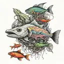 radiohead weird fishes tattoo design idea