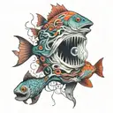 radiohead weird fishes tattoo design idea
