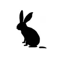 black rabbit  tattoo design idea