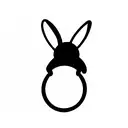 black rabbit  tattoo design idea