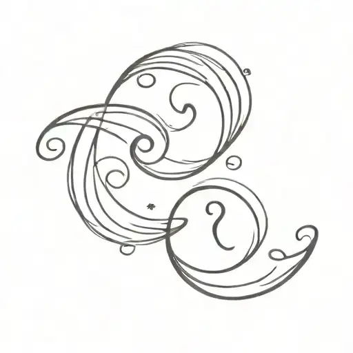 semi colon together  tattoo design idea