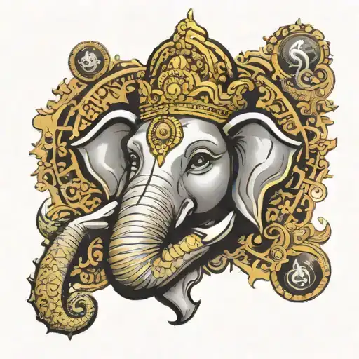 i need a tattoo of a face of andhericha raja and a text which writes andheri cha raja in marathi tattoo design idea