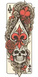 spade card tattoo design idea