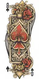 spade card tattoo design idea