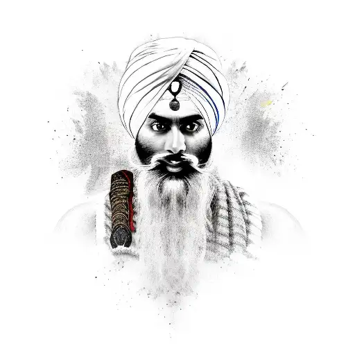 Sikh Warrior tattoo design idea