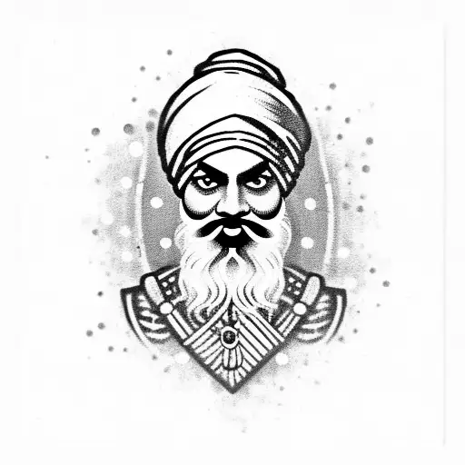 Sikh Warrior tattoo design idea