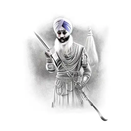 Sikh Warrior tattoo design idea