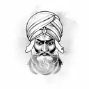 Sikh Warrior tattoo design idea