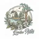 centre parcs logo matching couple love tattoo design idea