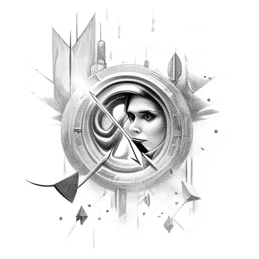 Arrow that has the Name Leia in the shaft tattoo design idea