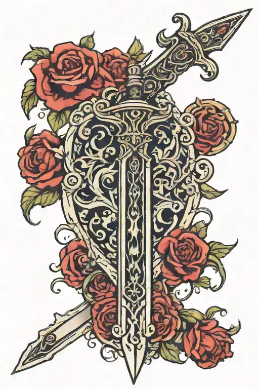 Haz Ali sword tattoo design idea