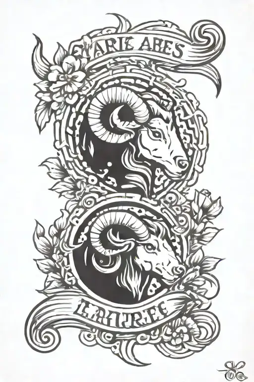 Aries + Taurus + Cancer + leo tattoo design idea