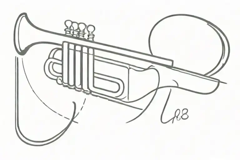 trombone tattoo design idea