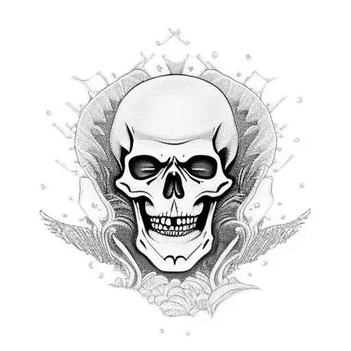 skeleton riding a honda wave  tattoo design idea